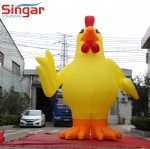 5m yellow inflatable chicken model,Large Rooster balloon for events
