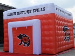 Advertising cube tent with logo printed