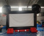 Outdoors inflatable screen