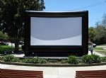 Outdoor cinema inflatable screen