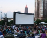 Outdoor inflatable cinema screen