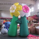 Inflatable flower tree