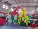 Custom inflatable flowers for event