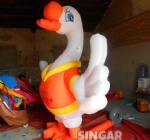 Customized inflatable swan for opening