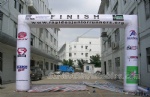 25ft white inflatable square arch with banners