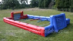 Portable inflatable human table football