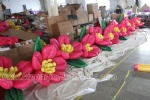 Gaint inflatable flower chain for wedding party stage decoration