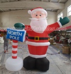 2.5m  air blown inflatable santa claus with lights outdoor decoration