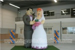 Inflatable bridegroom and bride