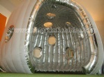 Silver Air Dome Tent with holes