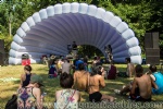 Inflatable stage shell tent