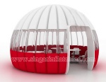 Inflatable dome tent for exhibition