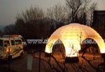 Inflatable lighting dome tent
