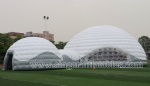 Airtight inflatable dome event tent