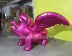 4m inflatable flying pig/pink pig