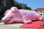 10m customized inflatable pink pig