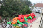 Outdoor roof inflatable flower chain,inflatable flowers for roof decor