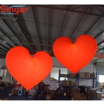 2m hanging lighting inflatable red heart
